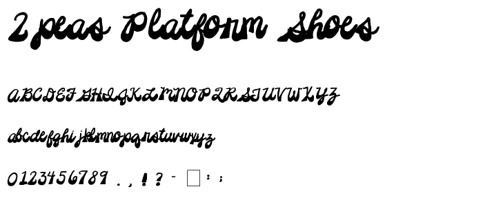 2Peas Platform Shoes font